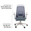 ascent chair seat height is 18 inches to 22 inches